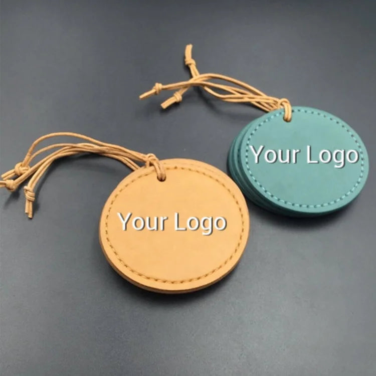 Wholesale Handmade Leather Patches Personalized Custom Leather Clothing Hang Tags