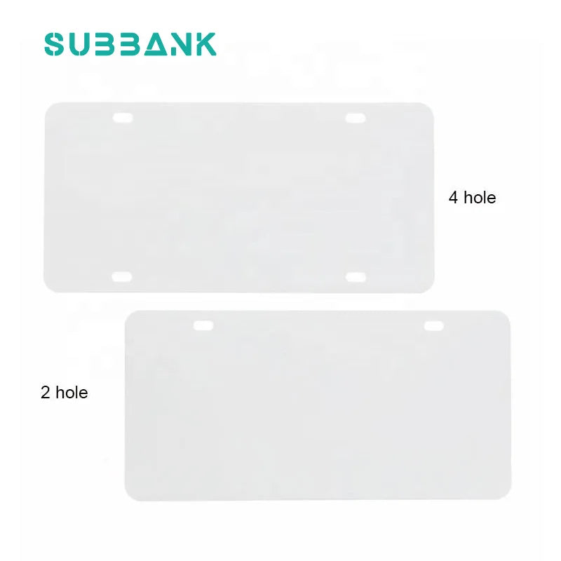 Subbank Metal Aluminum Sublimation Blank License Plate European Car Front License Plate Thermal Transfer Custom Design