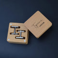 Wooden Engraved Custom Personalised Cuff Links Box Boyfriend Father Birthday Christmas Groom Wedding Men Cufflink Gift Box