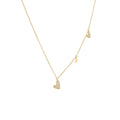 Fashion 925 Silver Jewelry Wholesale 925 Sterling Silver Necklaces love Heart Charm Gold Plated Necklaces for Women