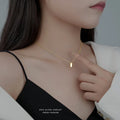 Custom 925 Sterling Silver Square Pendant Bead Chain Fashion Jewelry Necklaces for Women