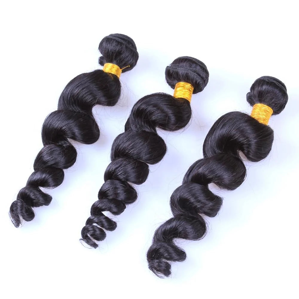 100% Unprocessed Virgin Brazilian Remy Human Hair Weave 8"-30" Loose Deep Wave Curl Wig New Model Extension Bundle