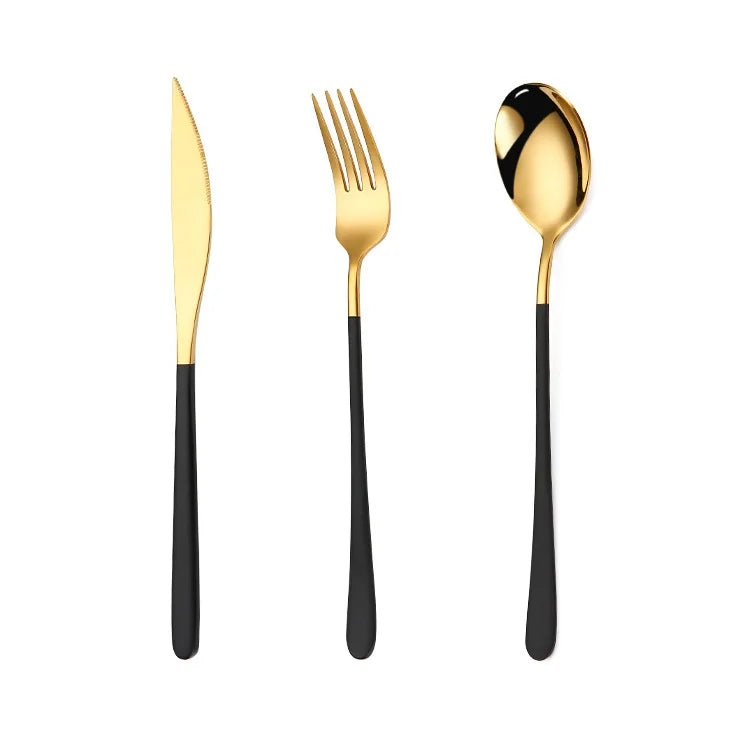 Popular Korean Style Knife Spoon Fork Case Reusable Stainless Steel Cutlery Set