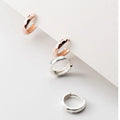 Minimalist Small Round Circle Ear Rings Huggie Rose Gold Plated 925 Sterling Silver Hoops Earrings Fashion Jewelry for Women