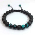 G489 Yoga Beads Adjustable Bracelets Anxiety Healing Lava Volcanic Stone Women Bracelet