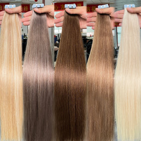 Honor Factory Wholesale Double Drawn 2.5g/piece 100% Virgin Russian Hair Straight Tape in Hair Extension
