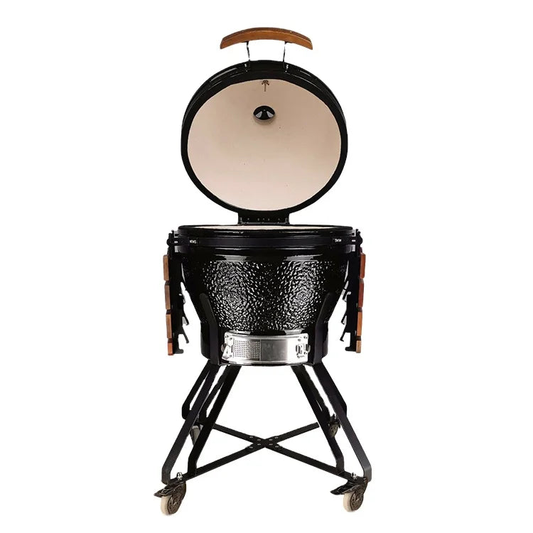 24 Inch Black Cast Iron Electric Smoker Pizza Tandoor Clay Oven Conveyor