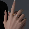 Luxury Texture Single Stone Ring Designs With Crystal Engagement Wedding Band Ring for Women