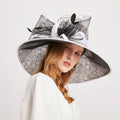 Fashion Women's Beach  Wide Brim Fedora Felt Summer Sun Hat 57cm