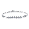 Silver 925 Original Total 2 Carat Brilliant Cut Diamond Test Past  D Color Moissanite Bracelet Women Gemstone Wedding Chain