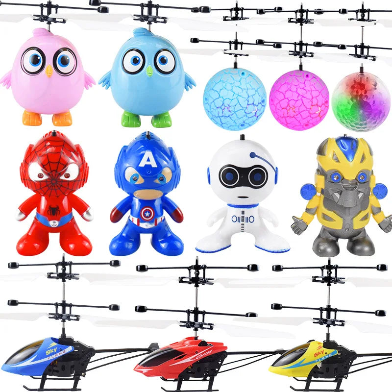 HOT Gifts Kids Light Rechargeable Hand Sensor Flying Robot Ball RC Mini Helicopter Induction Sensor Flying Toys