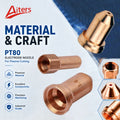 PT80 Copper Plasma Electrode & Nozzle Consumables 1.0 1.1 1.2 1.3mm Air Plasma Cutting Torch Replacement Parts OEM Plasma Parts MegaBDM