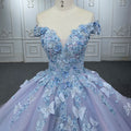 Jancember 6530 Elegant Blue Off the Shoulder Ball Gown Quinceanera Evening Dresses