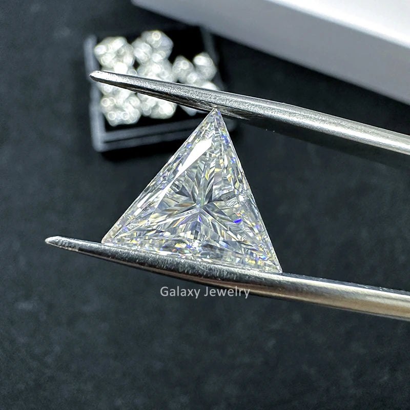 Wholesale Factory Triangle Cut Moissanite Loose Diamonds D Color Fancy Shape Triangle Moissanite Diamond