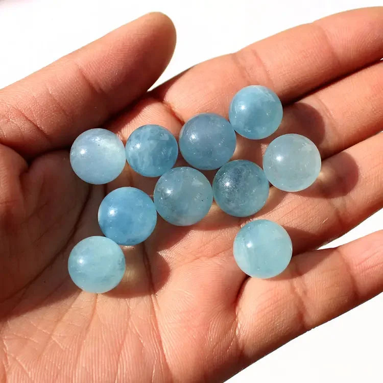 Bulk Wholesale Price Natural Purple Pink Aquamarine Mini Crystal Gemstone Spheres Eco-Friendly Highly Polished Customizable Home