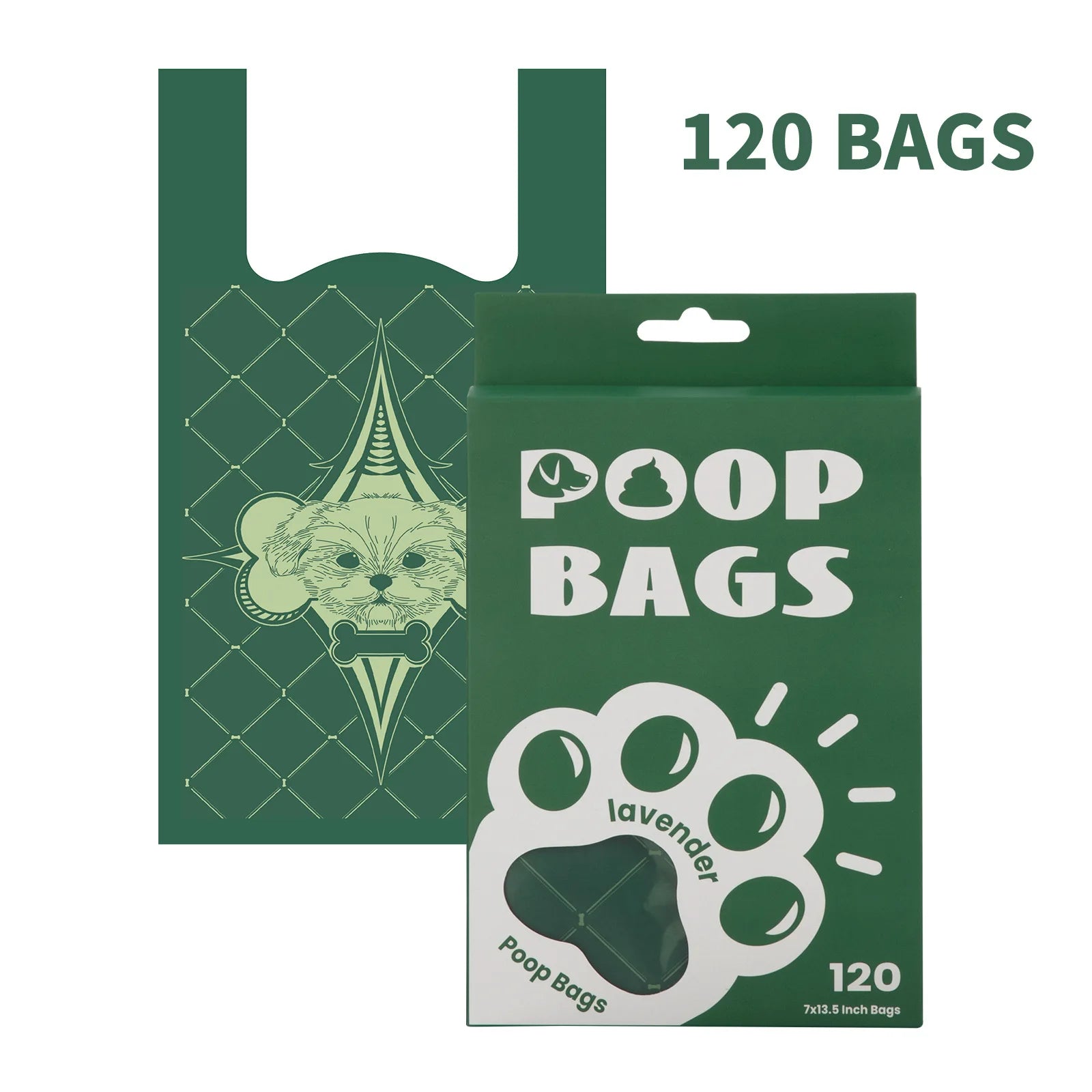 120 Vest Bags EPI Biodegradable Dog Waste Poop Disposable Pet Dog Poop Handle Bag