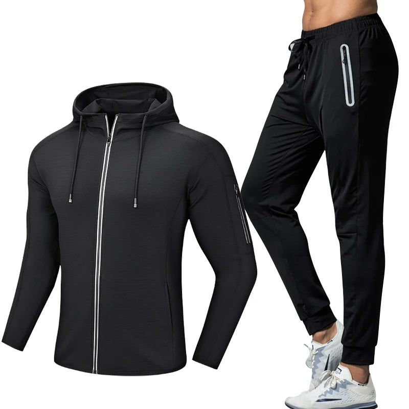 Custom Gym Fitness Clothing Slim Fit Quick Dry Sport Wear Running Sport Fitness Jogging Tracksuit Mens Blank Tracksuit