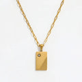 Joolim Dainty Star Zirconia Star Rectangle  Pendant Stainless Steel Necklace 2022 Jewelry Wholesale