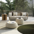 Outdoor Furniture Sets Waterproof Garden Modern Teak Rattan Metal Hemp Rope High End Modern Luxury Rattan Outdoor Furniture Set