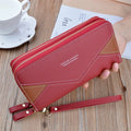 2026 Latest Trend Custom Printing Double Fold PU Leather Card Holder Qualisub Sublimation Hand Purse Women Wallet Zipper Closure