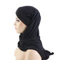 Front Cross Stretchy Malaysian Scarf Turban Muslim Jersey Hijab for Women