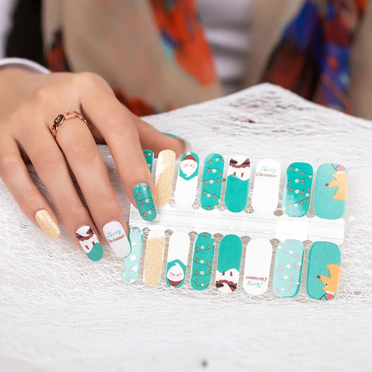 Fashion Trend Manicure Factory Custom Designs French Japanese 3D Nail Wraps DIY Nail Art Glitter Stickers MegaBDM