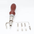Multi-function 7 in 1 Leather Craft Edge Skiving Beveler Edge Skiving Tool and Leather Edge Creasing Tool