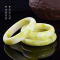 Beautiful Large Lantian Jade Bangle Exquisite Chinese Hand Carved Feng Shui Gemstone Bracelet Simple Fashion Jewelry for Men