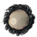 AU Ready to Ship Short Hair Male Wig Head Replacement Black Full Real Hair Replacement Black Machine Weft Silk Men's Toupee