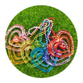 Valentine's Day Gifts Clear Acrylic Heart Pendants Colorful Keychain Lovely Transparent Hollow Heart Shape DIY Craft
