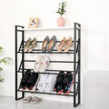 Wholesale Space Save Fashion 60cm Slant Display Wrought Iron Shoes Rack Metal Shoes Shelf