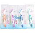 Guber Medium Bristle Oral Hygiene Products False Teeth Cleaning Orthodontic Toothbrush Denture Brush for Home Use