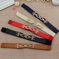 2023 Narrow Women Skinny Belt for Dresses Retro Stretch Ladies Waist Belt Waistband for Dresses