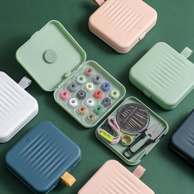 New Fashion Sewing Kit Magnetic Needle Sewing Box Bobbins Storage Case Portable Travel Sewing Set