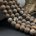Natural Matte Fire Lace Opal Gemstone Loose Beads 15.5\" for Jewelry Making DIY Handmade Crafts Bracelets and Necklaces