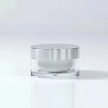 BOBUI Double Wall Acrylic Round Cosmetic Jar 15g/30g/50g Silver Cap for Eye Cream Face Serum Skin Care Storage