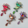 Jachon Wholesale Colorful Flower Corsage Pin Diamond Fashion Decoration Brooch Female Accessories