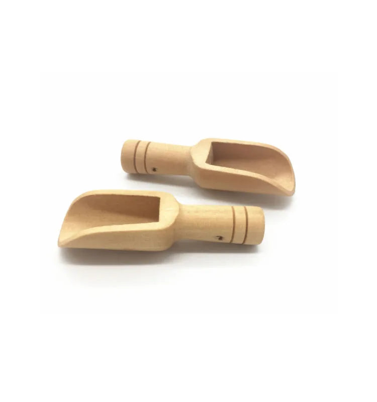 Small Wood Candy Buffet Bath Salt Spoon Mini Flat Wooden Bath Salt Spoon Scoop