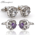 High-grade Exquisite Enamel Zircon Cufflinks for Men Luxury Business Shirt Accessories