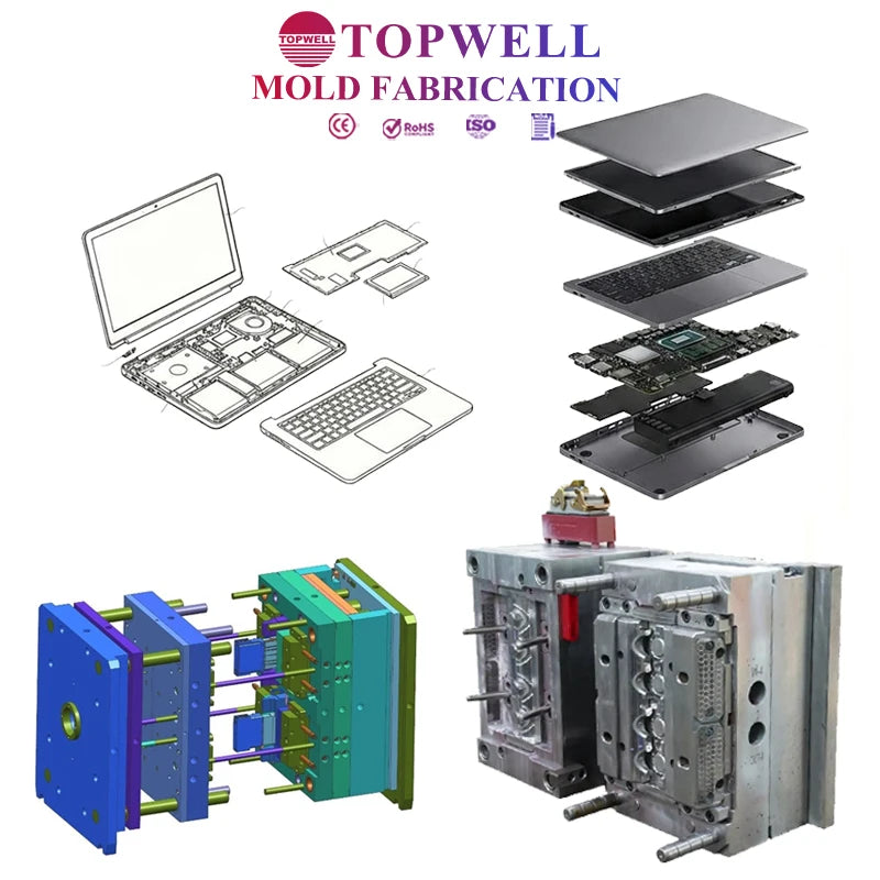 Electronic Device Cases Shell Design Custom Plastic Injection Moulding Service Resistant LCP Laptop Components Mold