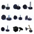 Dongguan Factory Adjustable Galvanized Stud Feet M8 Nylon Swivel Leveling Feet Plastic Adjustable Leveling Feet Outdoor Hospital