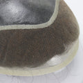 Genuine Hair Bio Toupee Swiss Lace Front Men's Wigs 120% Density Male Hair Prosthesis Indian Hair Replacement System