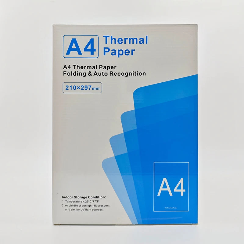 Folded Flat A4 Thermal Paper for Direct Thermal Printer for Student Office and Home Use for Document and Contract Printing
