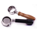 54mm Stainless Steel Coffee Machine Bottomless Filter for Handle Holder Wooden Handle Universal Coffee Handle