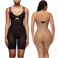 Trending Plus Size Shapers Full Body Mesh Breathable Bodysuit Backless Plunge for Faja Sheath Butt Lifter Compression Slimming