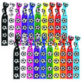 200pcs Football Printed Elastic Hair Band Soccer Sports Hair Tie Bracelet Wholesale Girls Ponytail Holder Wristband