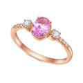 OL0905 China Jewelry Factory Direct Sale 925 Sterling Silver 5x7 Oval Gemstone Rose Gold Plated Engagement Wedding Rings