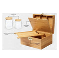 Decorative Box Extra Large Bamboo Storage Box with Lockable Magnetic Lid