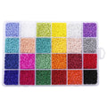DIY Handmade Beaded 24 Color and 2mm Glass Seed Beads Glass Beads for DIY Jewelry MegaBDM