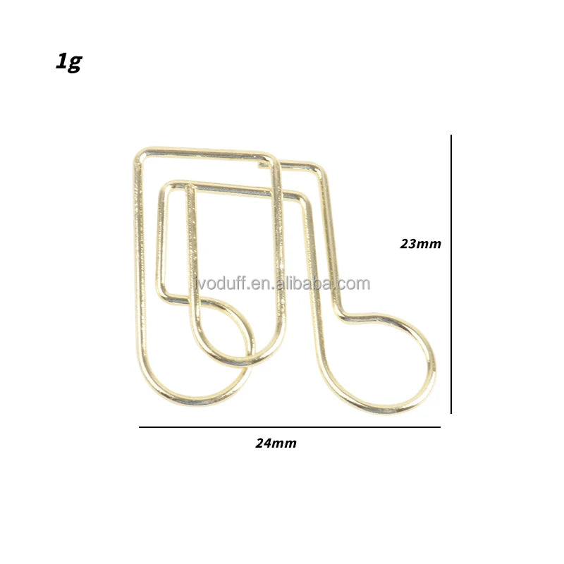 Cute Metal Bookmark Gold Color Paper Clips Bookmarks School Stationery Accessories